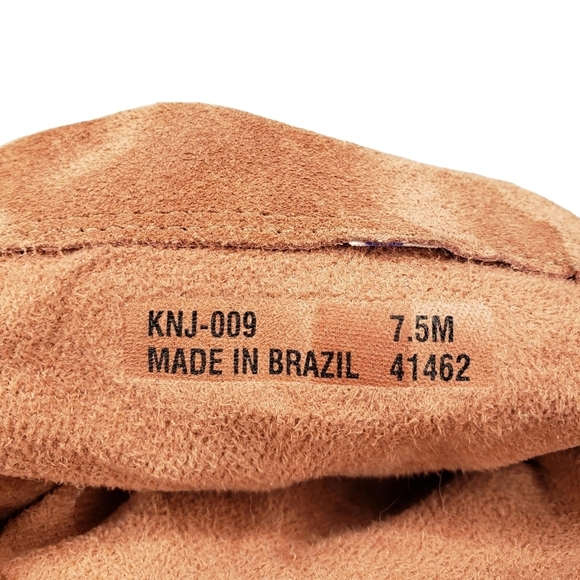 Chinese Laundry | Blush Tan Suede Almond Toe Block Heel Ankle Booties Women 7.5 - Picture 9 of 10